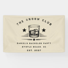 Personalisiertes Whiskey-Wochenende-Junggesellenab Banner