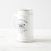 Personalisiertes Whiskey-Wochenende-Junggesellenab Bierglas (Vorderseite Links)