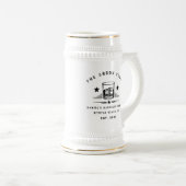 Personalisiertes Whiskey-Wochenende-Junggesellenab Bierglas (VorderseiteRechts)