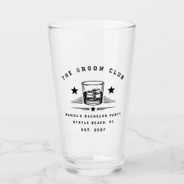Personalisiertes Whiskey-Wochenende-Junggesellenab Glas