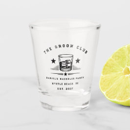 Personalisiertes Whiskey-Wochenende-Junggesellenab Schnapsglas