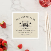 Personalisiertes Whiskey-Wochenende-Junggesellenab Serviette (Beispiel)