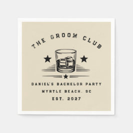 Personalisiertes Whiskey-Wochenende-Junggesellenab Serviette