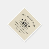Personalisiertes Whiskey-Wochenende-Junggesellenab Serviette (Ecke)
