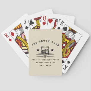 Personalisiertes Whiskey-Wochenende-Junggesellenab Spielkarten