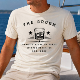Personalisiertes Whiskey-Wochenende-Junggesellenab T-Shirt