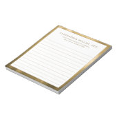 Personalisiertes White and Gold Beruflich Notepad Notizblock (Rotiert)