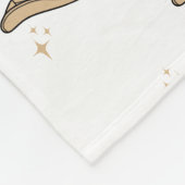 Personalisiertes White Beige Cowgirl Rodeo Muster Fleecedecke (Ecke)