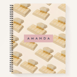 Personalisiertes White Chocolate Bar Muster Notizblock