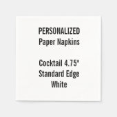 Personalisiertes White Cocktail Paper Napkins Serviette (Vorderseite)