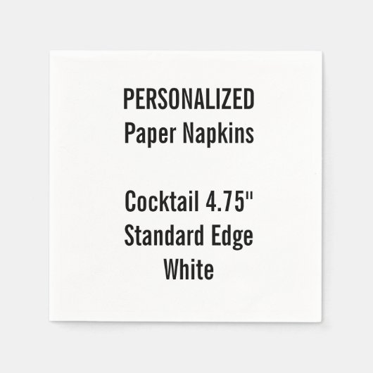 Personalisiertes White Cocktail Paper Napkins Serviette (Vorderseite)