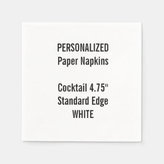 Personalisiertes WHITE-Cocktailpapier Napkins Serviette