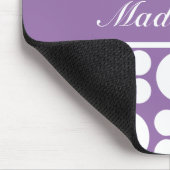 Personalisiertes White Dot Muster auf Ce Soir Lila Mousepad (Ecke)