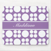 Personalisiertes White Dot Muster auf Ce Soir Lila Mousepad (Vorne)