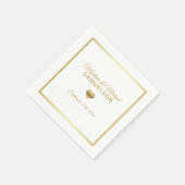 Personalisiertes White-Heart-Rahmen Serviette (Ecke)