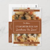 Personalisiertes White Script Brawn-Rezept-Swap Postkarte (Vorne/Hinten)