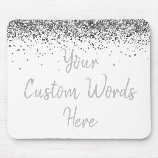 Personalisiertes White Silver Assistant Geburtstag Mousepad (Vorne)