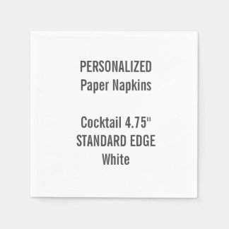 Personalisiertes White Standard Cocktail Paper Nap Serviette