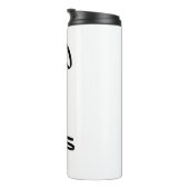 Personalisiertes White und Black Brush Script Thermosbecher (Nach rechts gedreht)