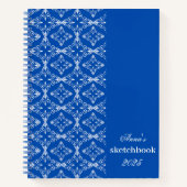 Personalisiertes White Vektor-Muster-Notebook Notizblock (Vorderseite)