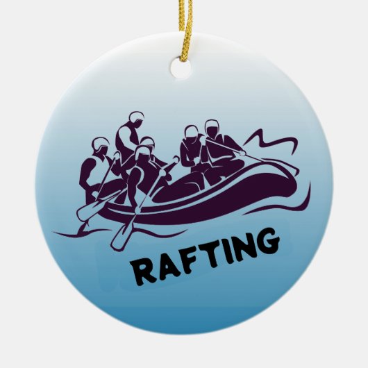 Personalisiertes White Water Rafting Ornament (Vorne)