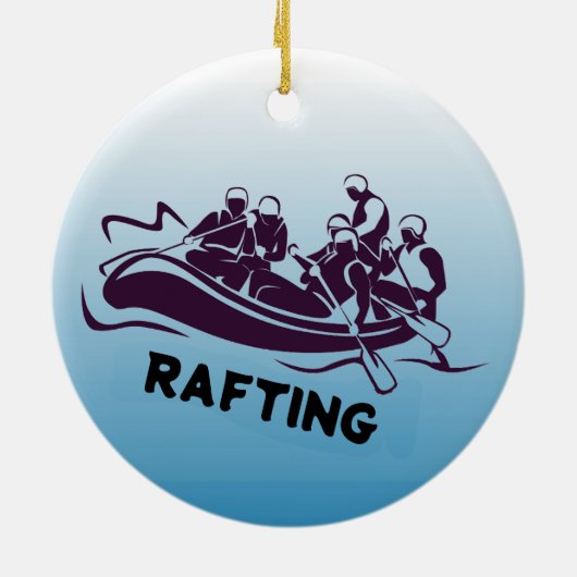 Personalisiertes White Water Rafting Ornament (Hinten)