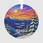 Personalisiertes Whitefish-Acrylabzeichen, Benutze Ornament (Rückseite)