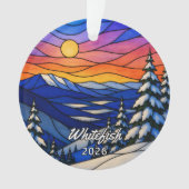 Personalisiertes Whitefish-Acrylabzeichen, Benutze Ornament (Vorderseite)