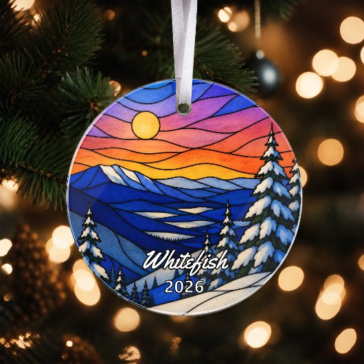 Personalisiertes Whitefish-Acrylabzeichen, Benutze Ornament
