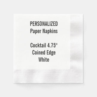 Personalisiertes Whitepaper Napkin zum Cocktail Serviette
