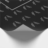 Personalisiertes Whitepaper zum Umpacken von Schw Geschenkpapier (Ecke)