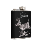 Personalisiertes Whitetail-Dollar-Springen Flachmann (Rechts)