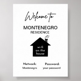 Personalisiertes Wi-Fi-Zeichen Poster