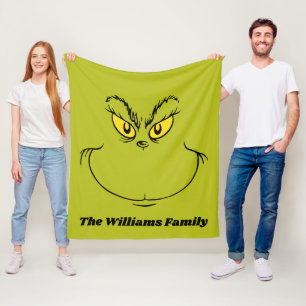 Personalisiertes Wie der Grinch Weihnachten stahl Fleecedecke