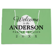 Personalisiertes Wiedersehen-Ansammlung-Baumsymbol Große Geschenktüte (Vorderseite)