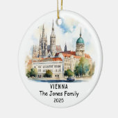 Personalisiertes Wiener Ornament, Österreich Keramik Ornament (Links)