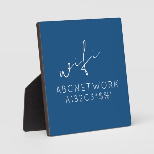 Personalisiertes WiFi-Kennwort - Blau Fotoplatte (Vorderseite)
