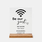 Personalisiertes Wifi Neues Zuhause Geschenk Gäste Acrylschild (Vorderseite)
