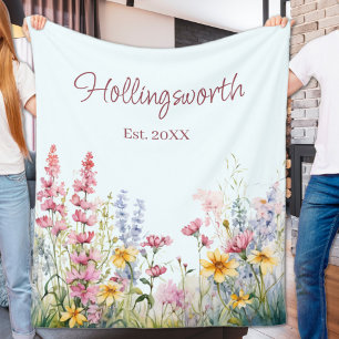 Personalisiertes Wildblume Fleecedecke