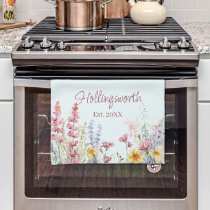 Personalisiertes Wildblume Geschirrtuch