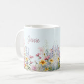 Personalisiertes Wildblume Kaffeetasse (Vorderseite Links)