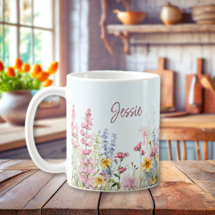 Personalisiertes Wildblume Kaffeetasse