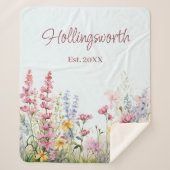Personalisiertes Wildblume Sherpadecke (Vorderseite)