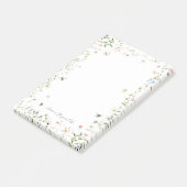 Personalisiertes Wildblumen-Hummel-Monogramm Post-it Klebezettel (angewinkelt)