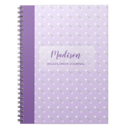 Personalisiertes Wildblumen-Notizbuch mit Namen Notizblock