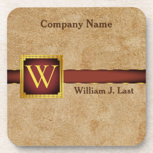 Personalisiertes Wildleder-Imitat-Leder Getränkeuntersetzer