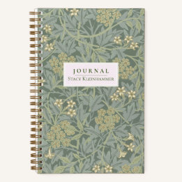 Personalisiertes William Morris Jasmin-Punkt-Tageb Notizblock