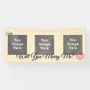 Personalisiertes Willst du mich heiraten? Banner