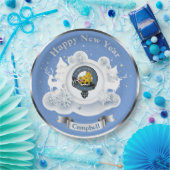 Personalisiertes Winter-Abzeichen des Campbell-Cla Pappteller (Party)