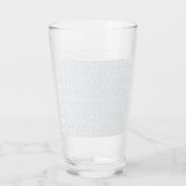 Personalisiertes Winter-Geometrisches Muster Glas (Rückseite)